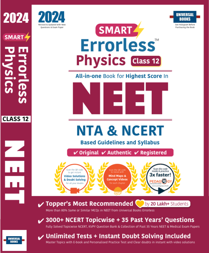 Smart Errorless Physics NEET 2024 Class 12 NCERT & NTA Based India