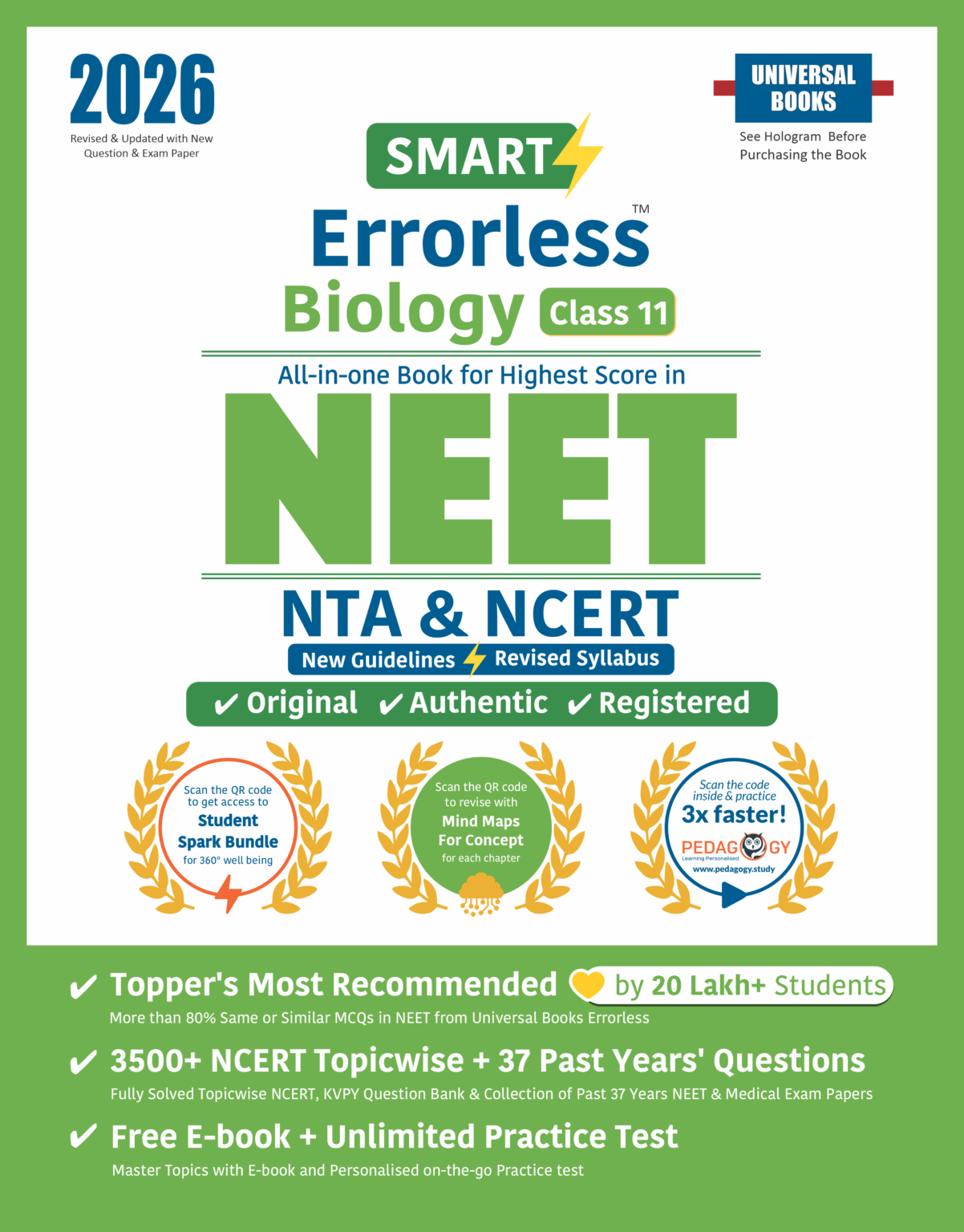 Smart Errorless Biology NEET 2026 Class 11 | NTA & NCERT Based | Latest ...